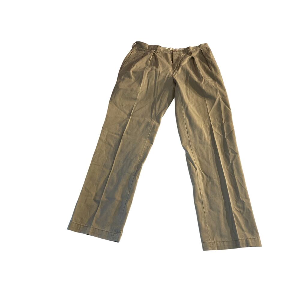Polo by Ralph Lauren Pleated Chino Pants Classic Fit Sz 36X34 Khaki